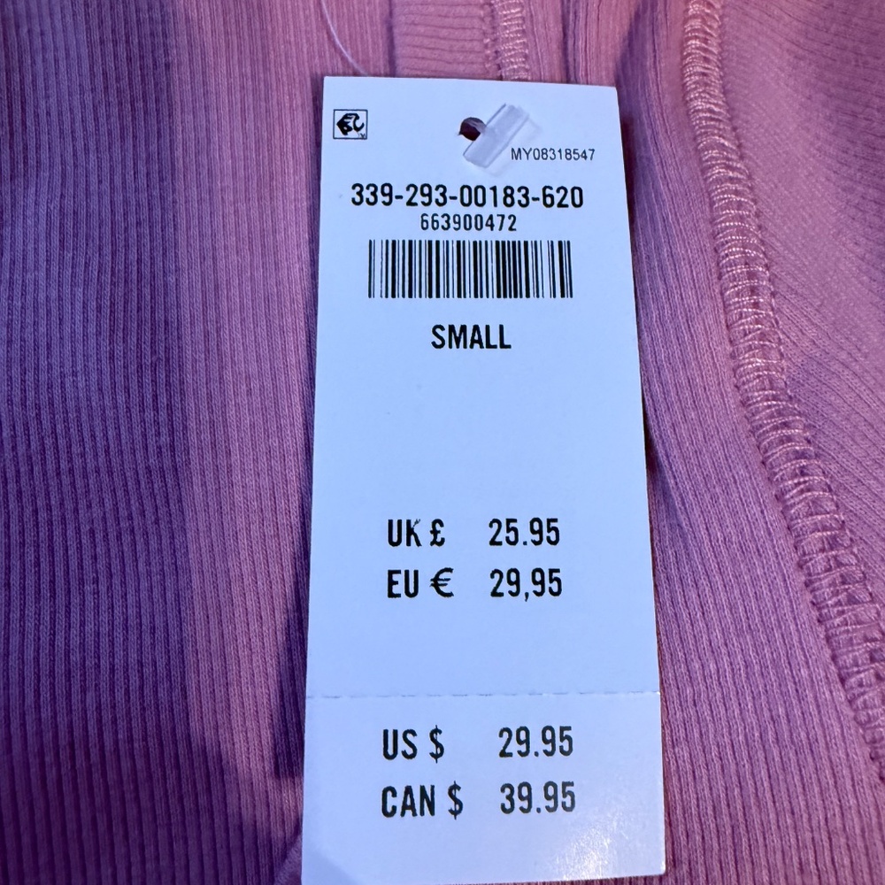 NWT- Hollister pink Tie Back Henley Babydoll Top  Y2K - small- fitted top - Picture 9 of 10